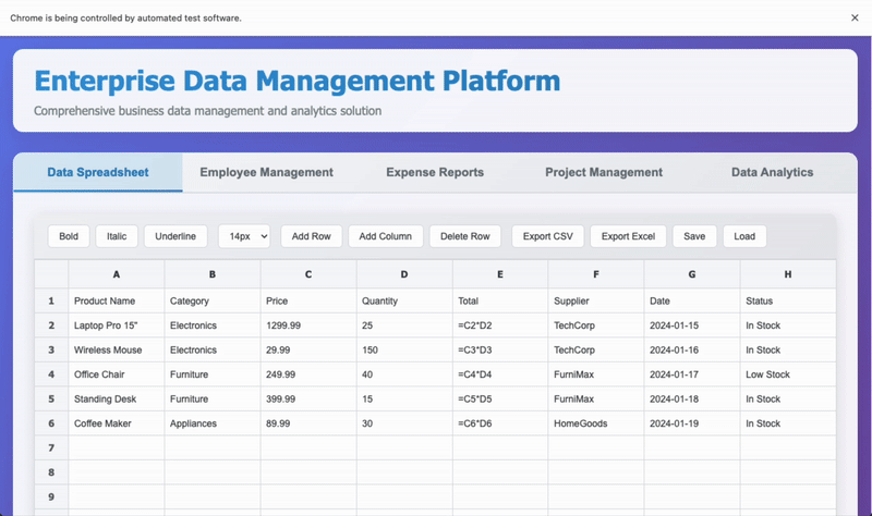 Synthetic environment demonstration 1